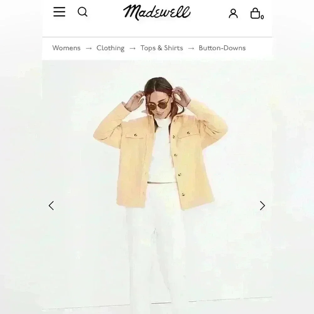 Madewell Brushed Herringbone Knit Shirt Jacket Size M - Picture 2 of 11